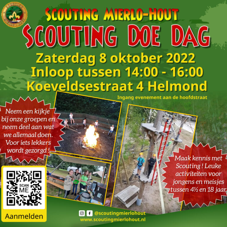 Inschrijven Scouting Doe Dag 2022 Scouting MierloHout